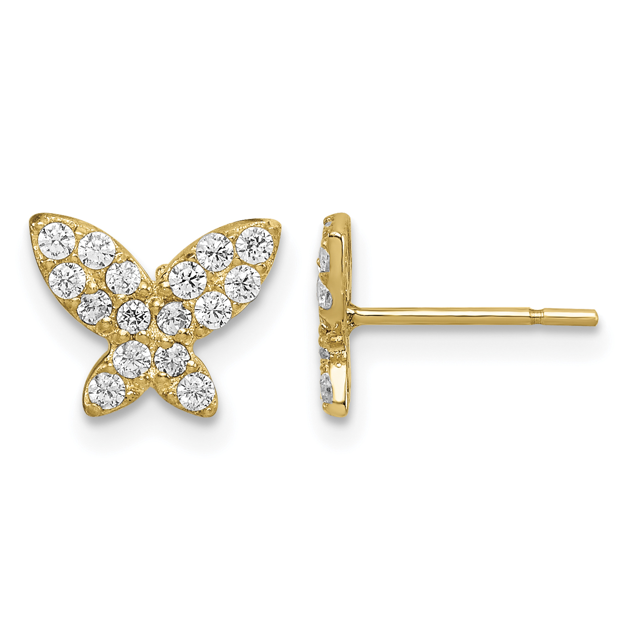 14k Madi K Butterfly CZ Post Earrings (GK1046)