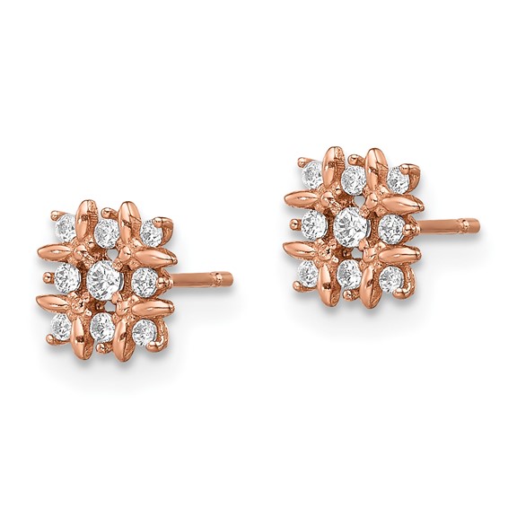 14k Madi K Rose Gold Fancy CZ Earrings