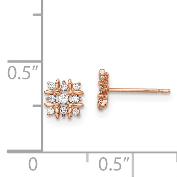 14k Madi K Rose Gold Fancy CZ Earrings