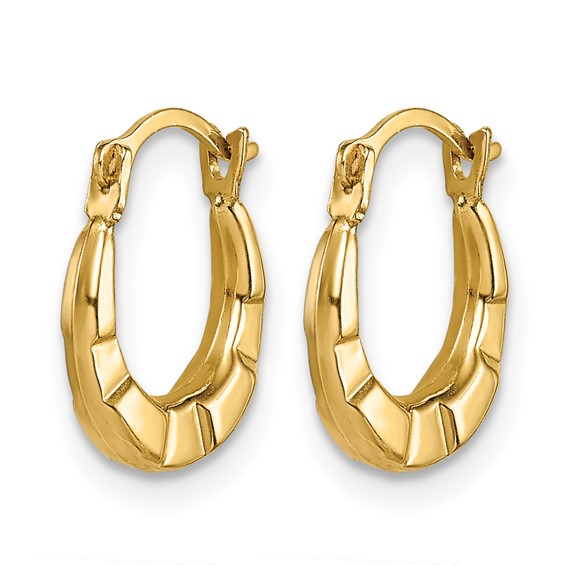 14k Madi K Polished 12mm Hoop Earrings