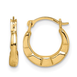 14k Madi K Polished 12mm Hoop Earrings