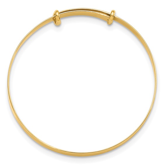 14K Madi K Polished 3mm Flexible Baby Bangle