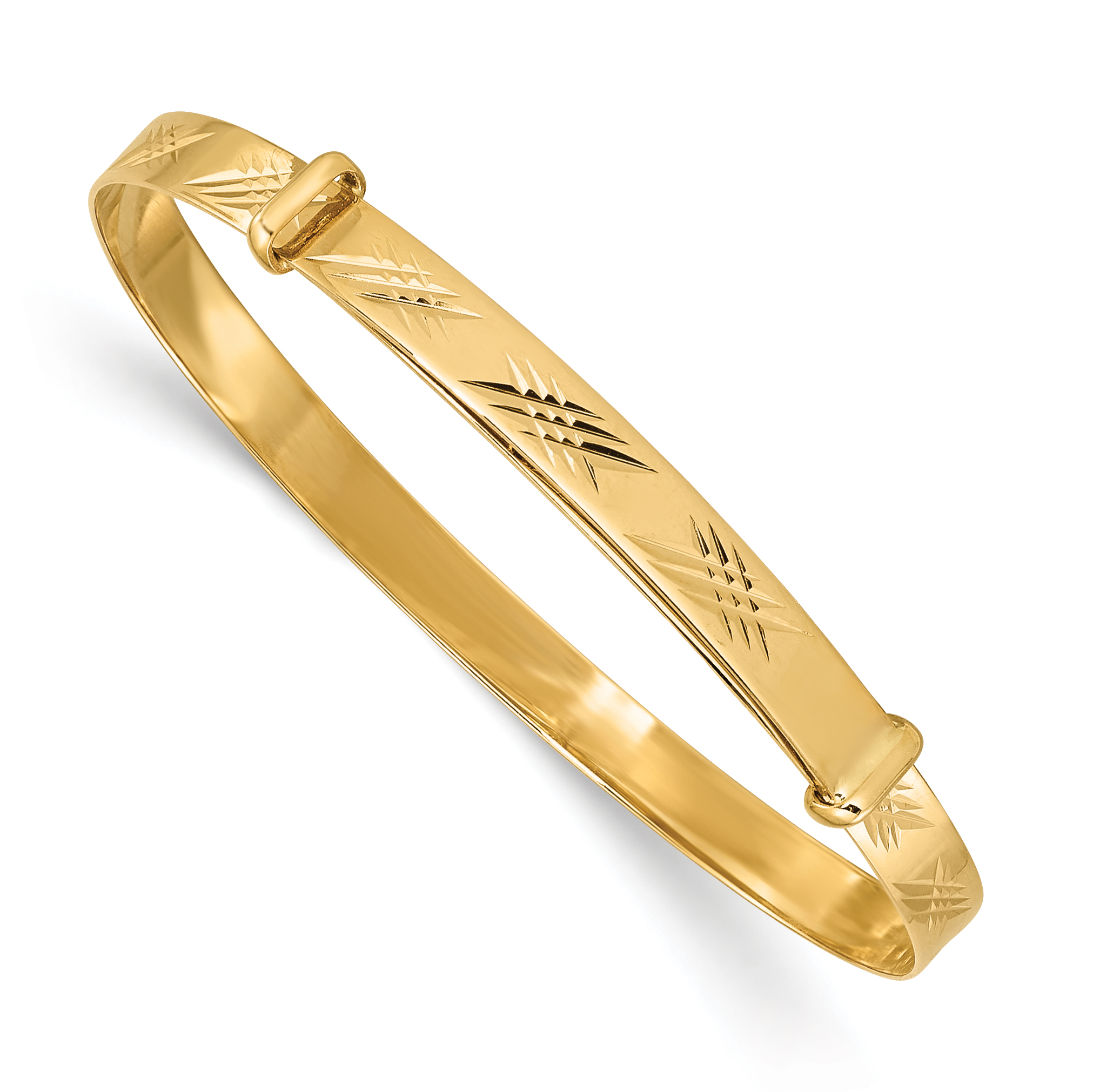 14K Madi K Polished D/C Expandable Baby Bangle (GK1085)