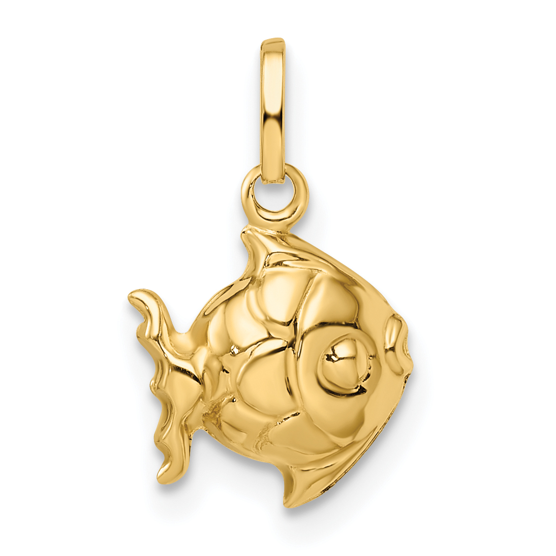 14k Madi K Polished 3-D Fish Pendant (GK1089)