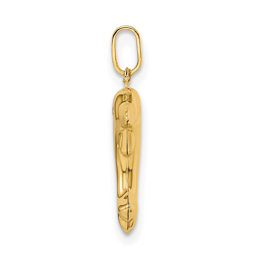 14k Polished 3-D Dolphin Pendant (GK1091)