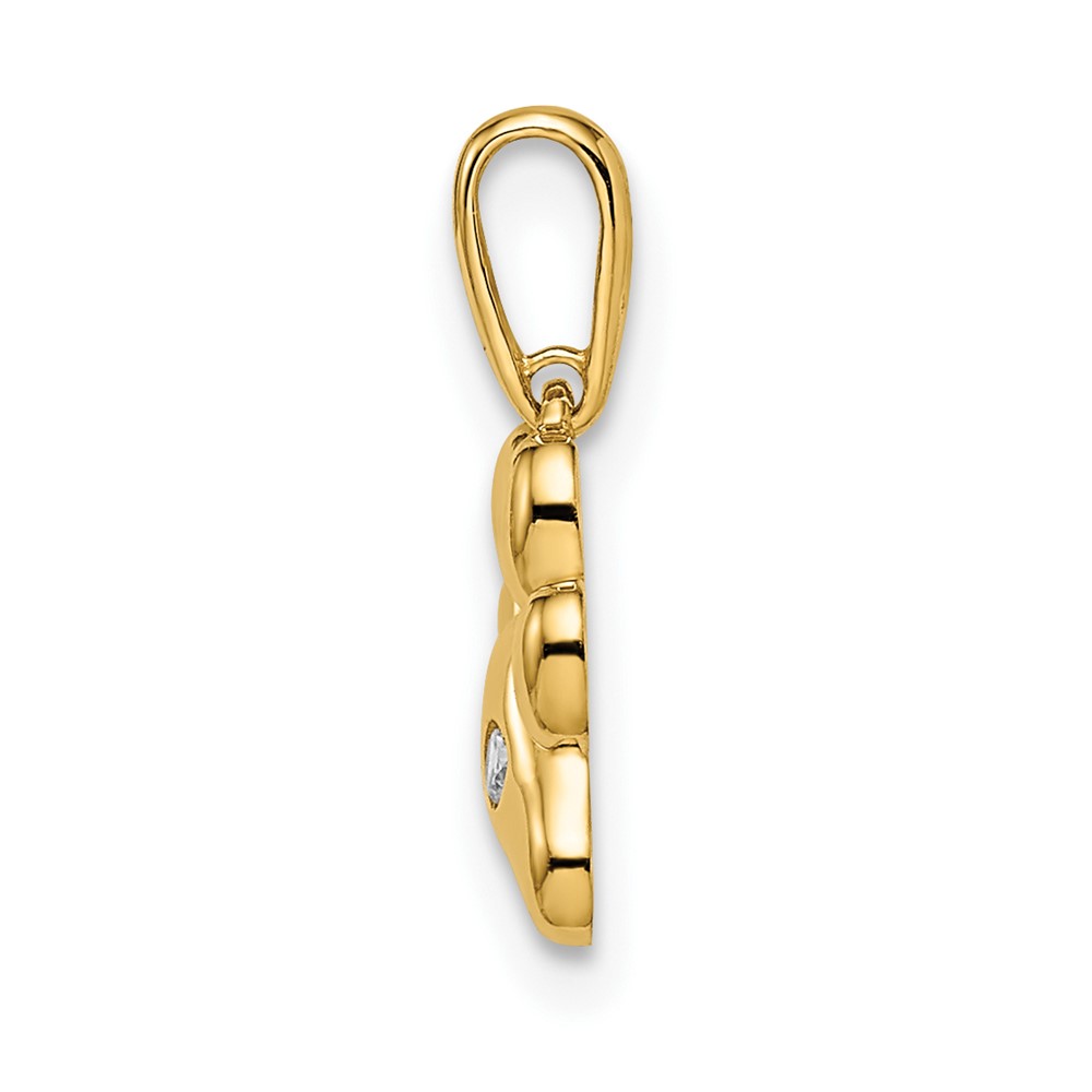 14k Madi K CZ Paw Print Pendant (GK1094)