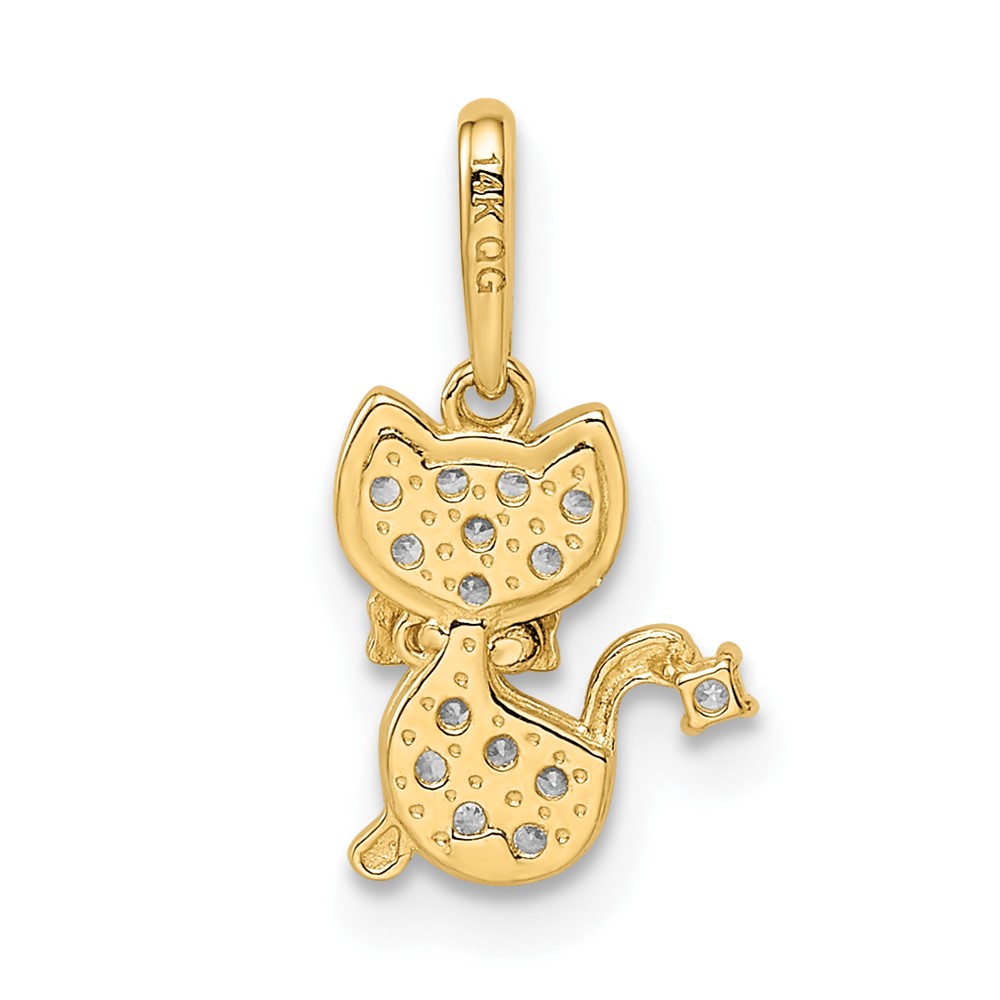 14k Madi K CZ Cat Pendant (GK1097)