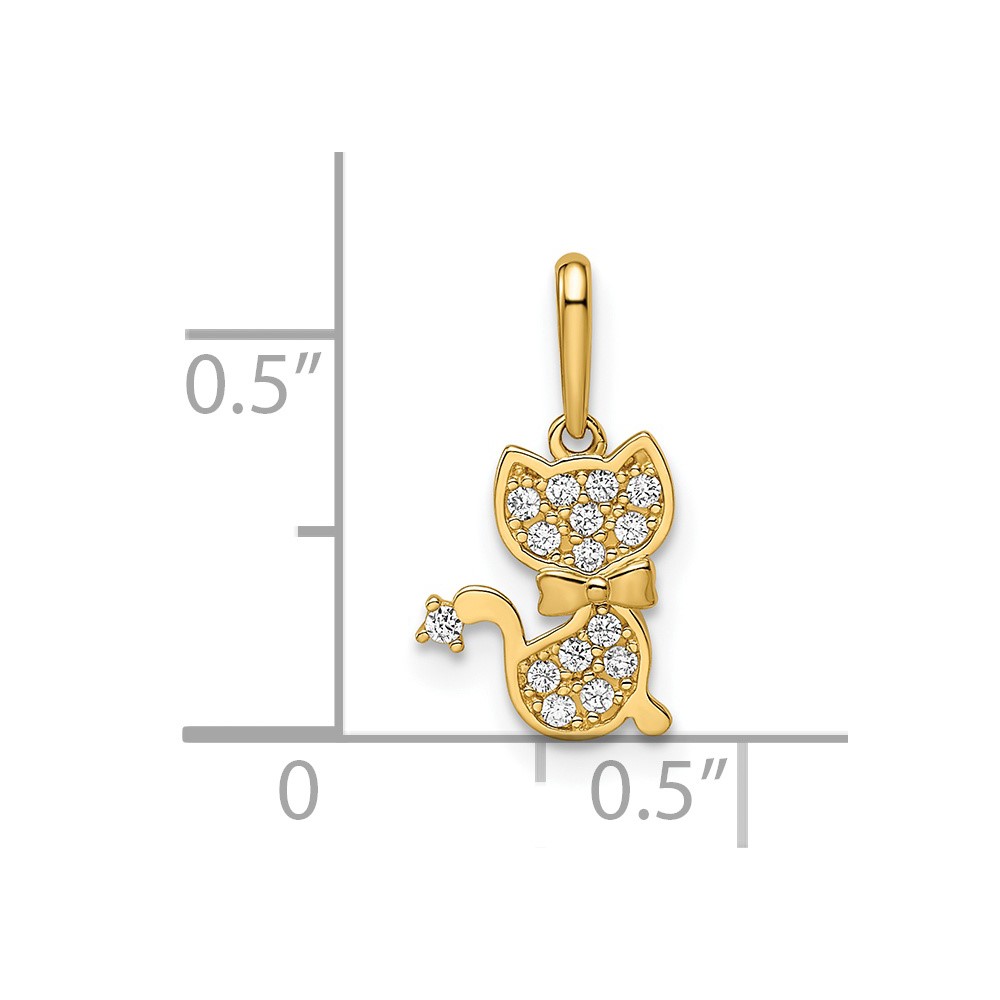 14k Madi K CZ Cat Pendant (GK1097)