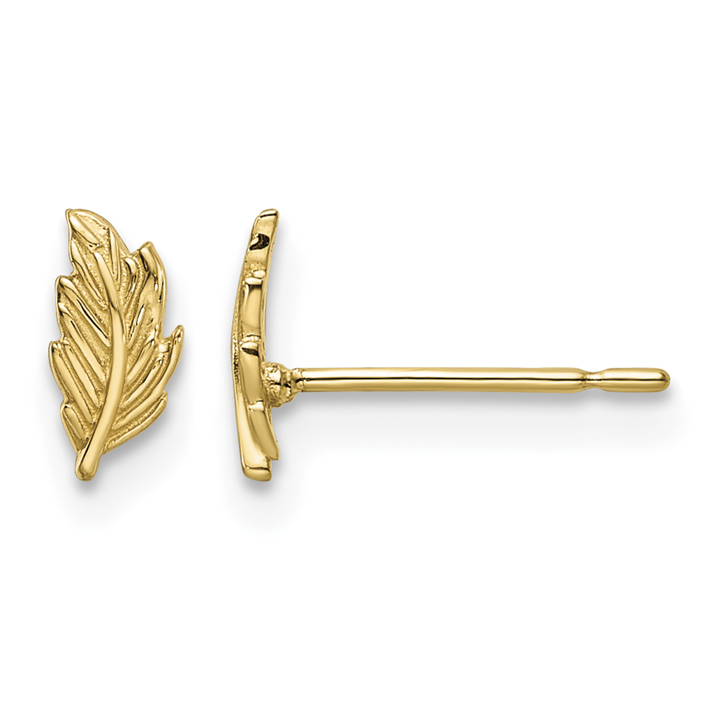 14k Madi K Leaf Post Earrings (GK1128)