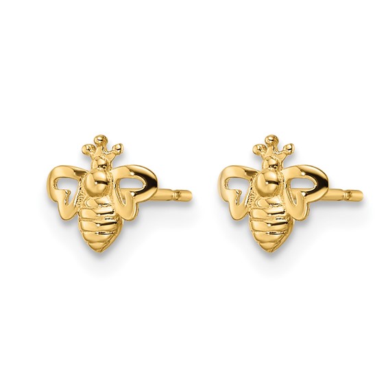 14k Madi K Bumble Bee Childrens Post Earrings
