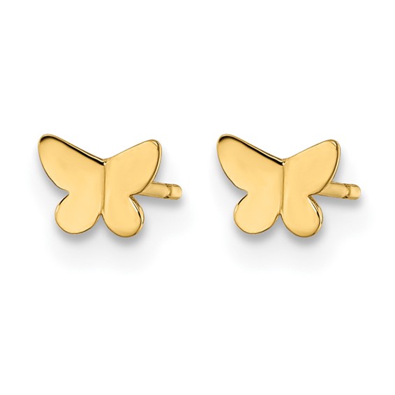 14k Madi K Tiny Butterfly Childrens Post Earrings
