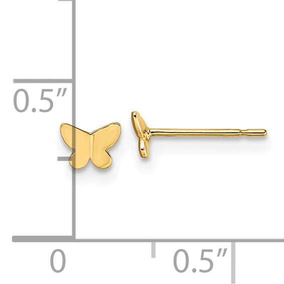 14k Madi K Tiny Butterfly Childrens Post Earrings
