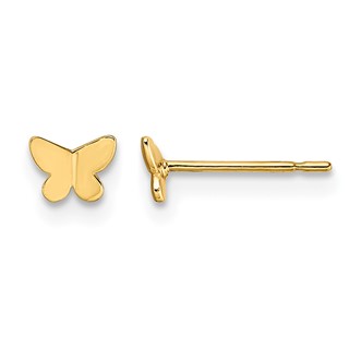 14k Madi K Tiny Butterfly Childrens Post Earrings