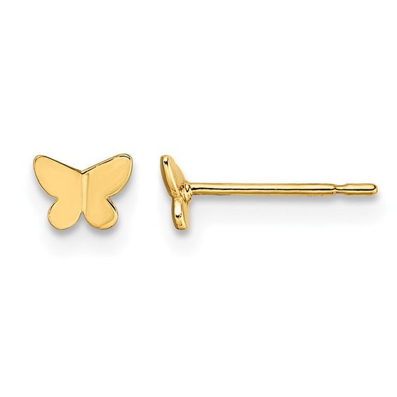 14k Madi K Tiny Butterfly Childrens Post Earrings