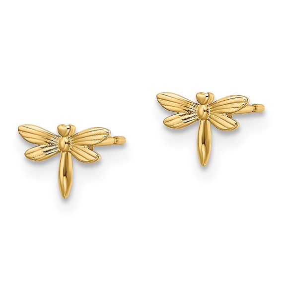 14k Madi K Dragonfly Childrens Post Earrings