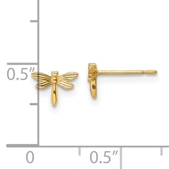 14k Madi K Dragonfly Childrens Post Earrings