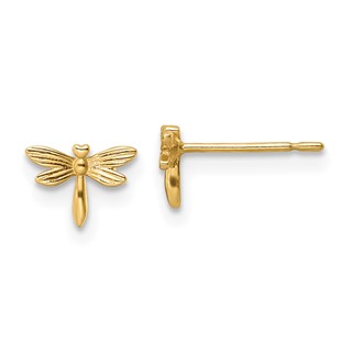 14k Madi K Dragonfly Childrens Post Earrings