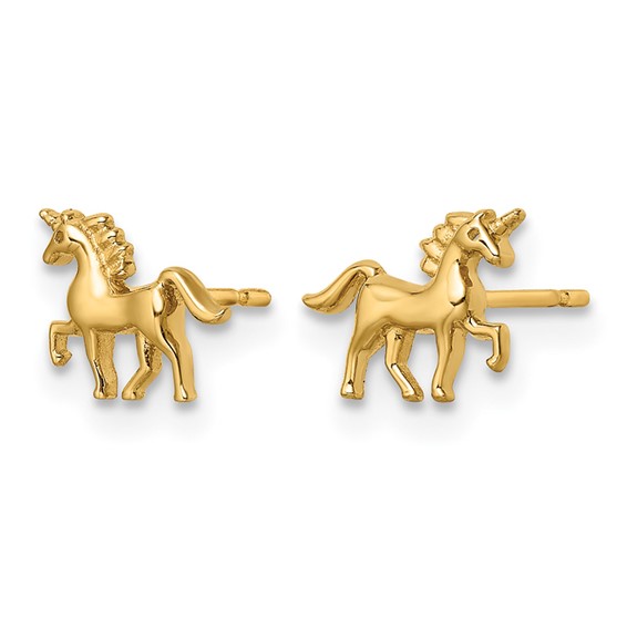 14k Madi K Unicorn Childrens Post Earrings
