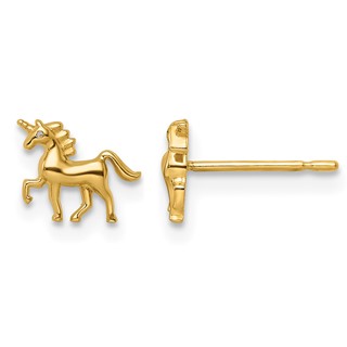14k Madi K Unicorn Childrens Post Earrings