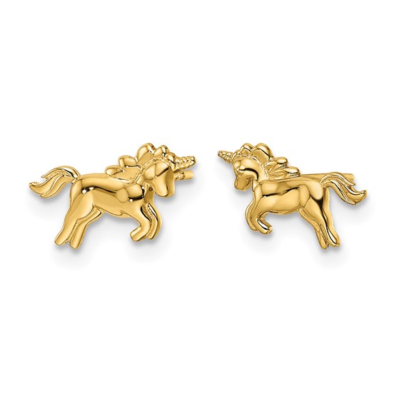 14k Madi K Unicorn Childrens Post Earrings
