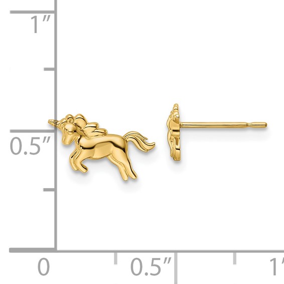 14k Madi K Unicorn Childrens Post Earrings