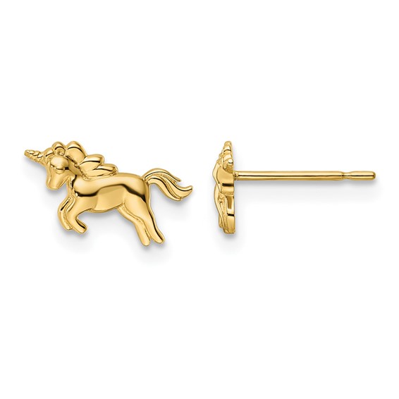 14k Madi K Unicorn Childrens Post Earrings