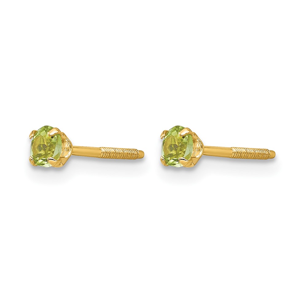 14k Madi K 3mm Peridot Earrings (GK119)