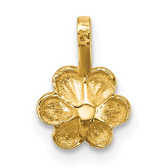 14k Madi K Polished 3-4mm Button White Freshwater Cultured Pearl Flower Pendant