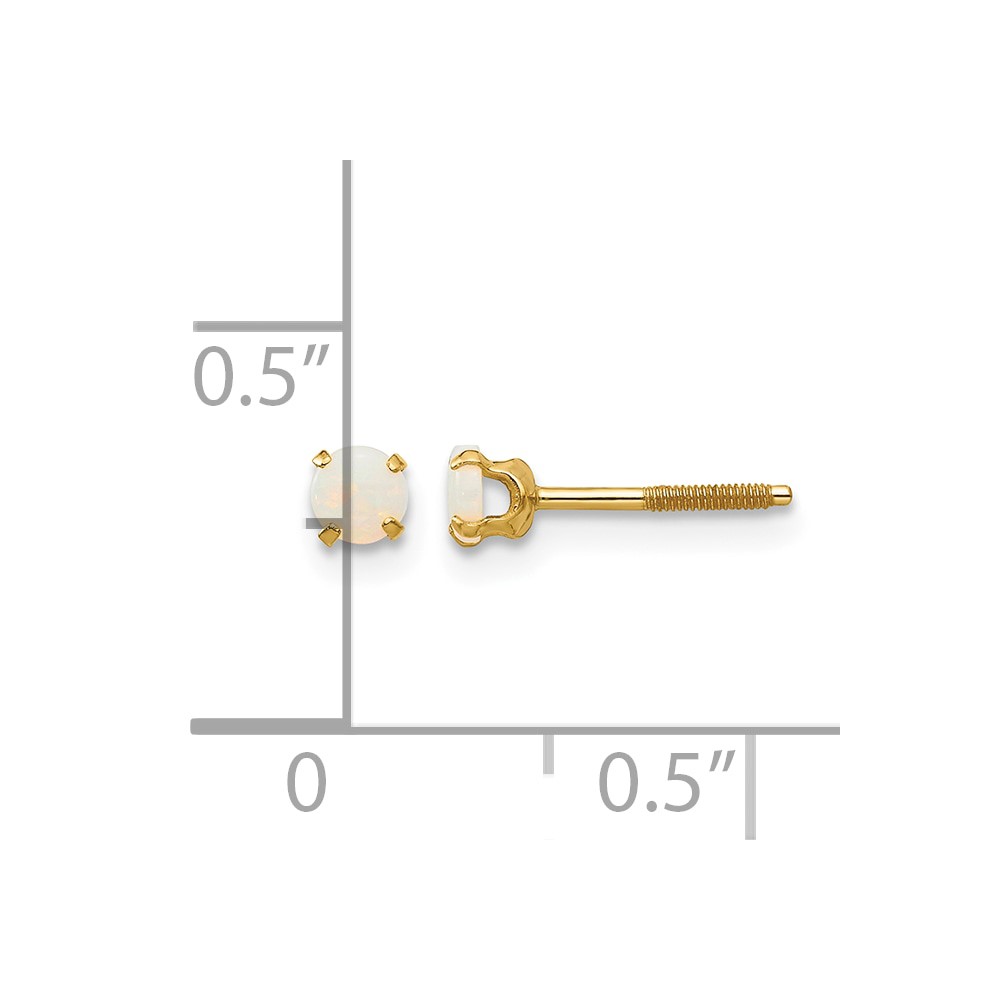 14k Madi K 3mm Opal Earrings (GK121)