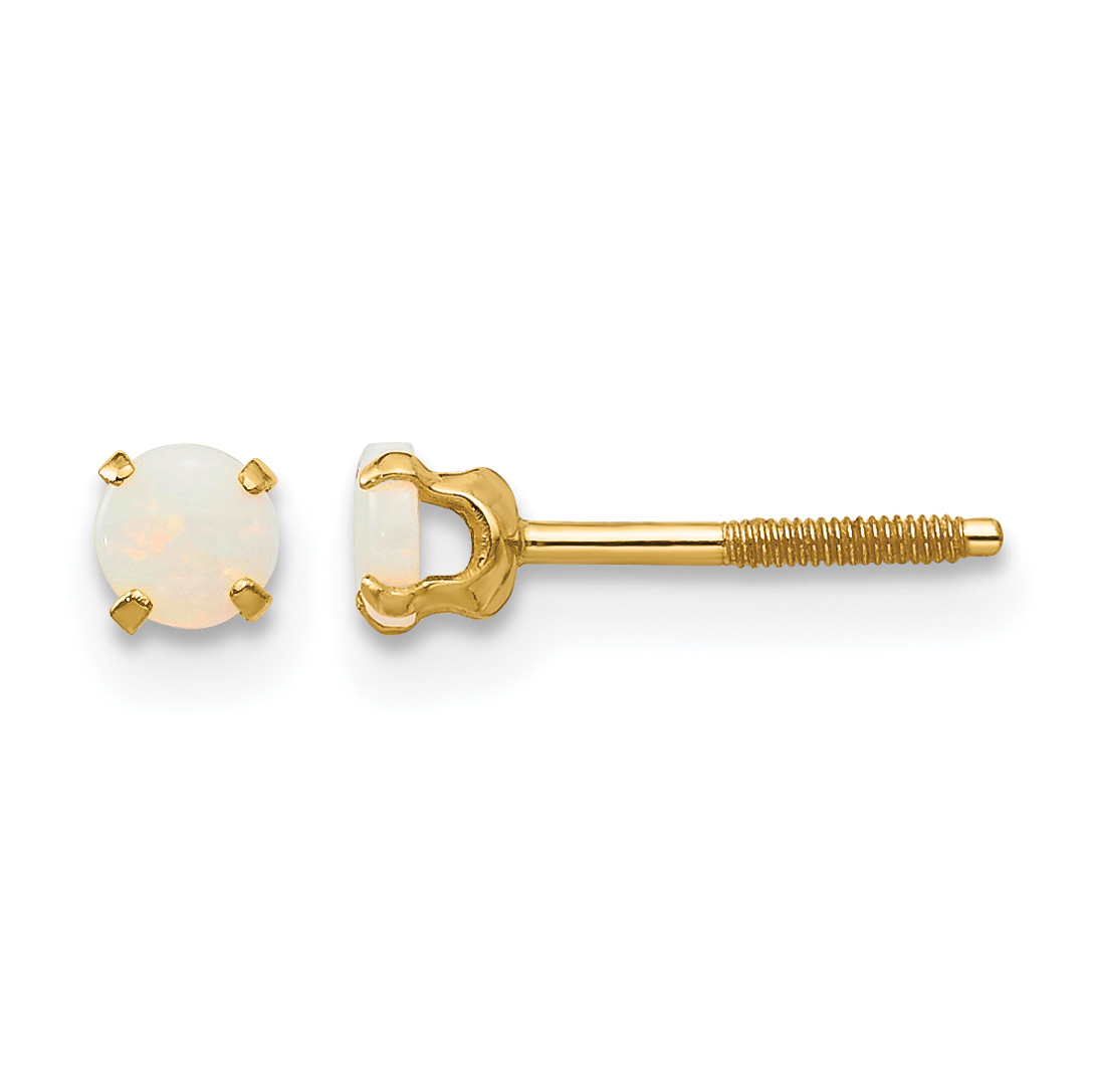 14k Madi K 3mm Opal Earrings (GK121)