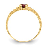 14K Yellow Gold Madi K 3mm Garnet Birthstone Ring, Size 3 view 2
