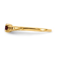 14K Yellow Gold Madi K 3mm Garnet Birthstone Ring, Size 3 view 3