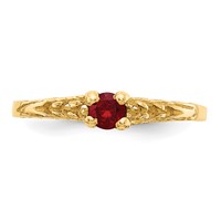 14K Yellow Gold Madi K 3mm Garnet Birthstone Ring, Size 3 view 5