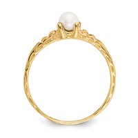 14K Yellow Gold Madi K 3mm FW Cultured Pearl Birthstone Ring view 2