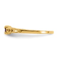 14K Yellow Gold Madi K 3mm Ruby Birthstone Ring view 4