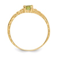 14K Yellow Gold Madi K 3mm Peridot Birthstone Ring, Size 3 view 2