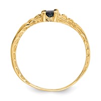 14K Yellow Gold Madi K 3mm Sapphire Birthstone Ring view 2