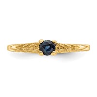 14K Yellow Gold Madi K 3mm Sapphire Birthstone Ring view 5