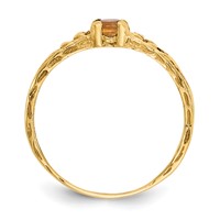 14K Yellow Gold Madi K 3mm Citrine Birthstone Ring - Size 3 view 2