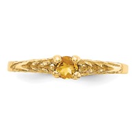 14K Yellow Gold Madi K 3mm Citrine Birthstone Ring - Size 3 view 5