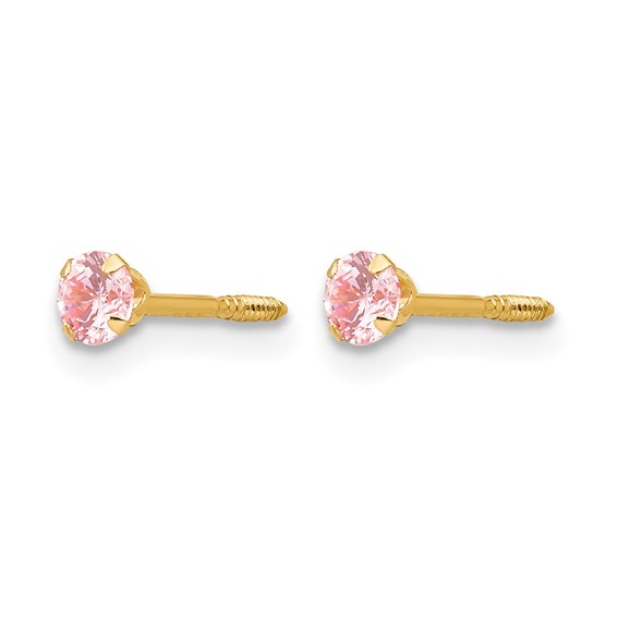 Madi K® 3mm CZ Screwback Earrings