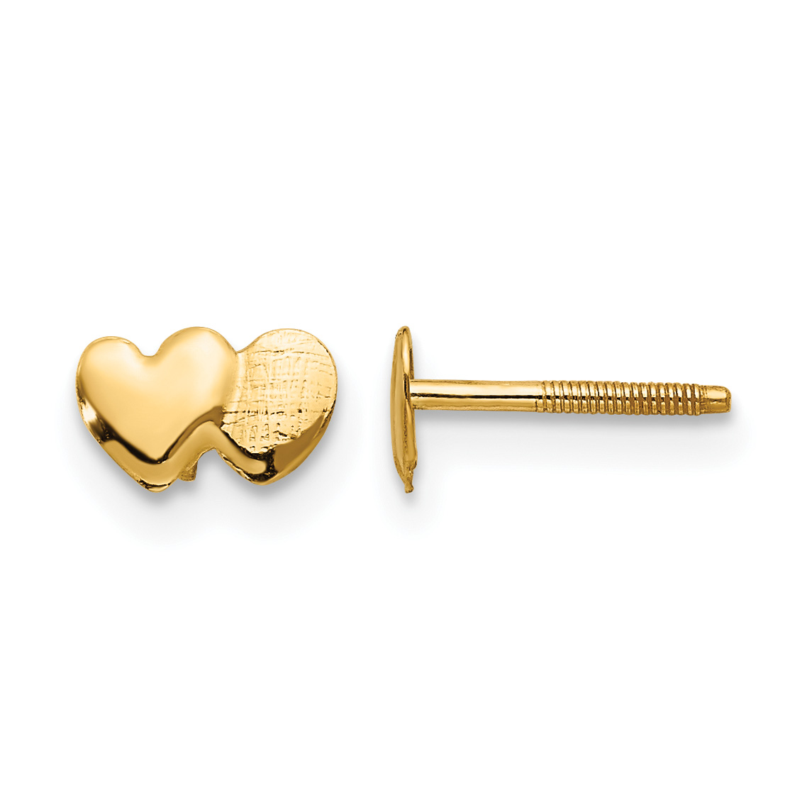 14k Madi K Double Heart Earrings (GK179)
