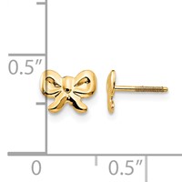 14K Madi K Bow Screwback Post Earrings view 4