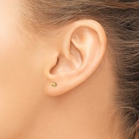 14K Madi K 3mm Ball Push on and Screw Off Screwback Post Earrings view 3