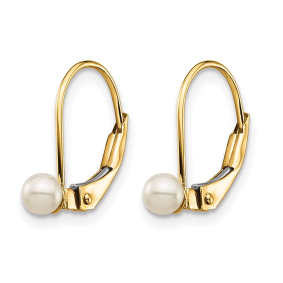 Madi K® Gold FWC Pearl Leverback Earrings