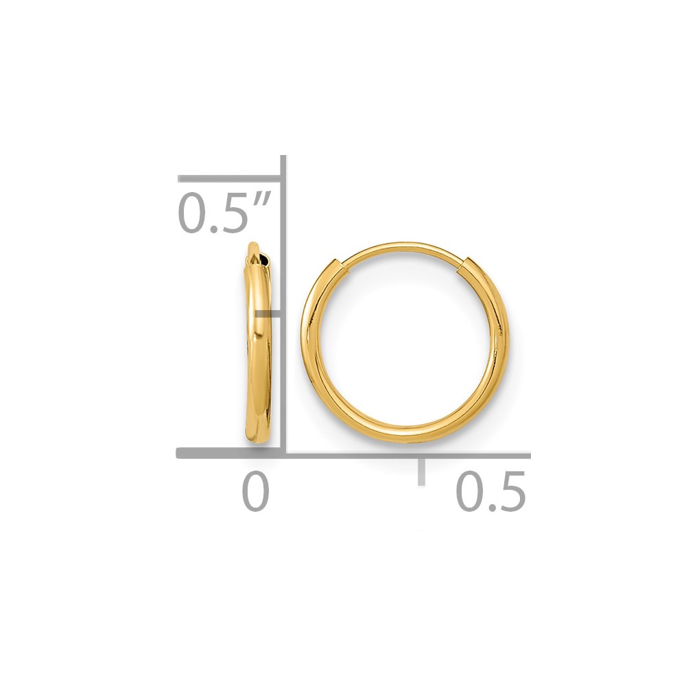 14k Madi K Endless Hoop Earrings (GK265)