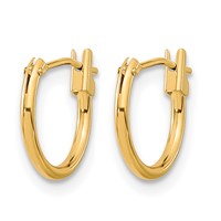 14K Yellow Gold Madi K 11mm Hoop Earrings view 2