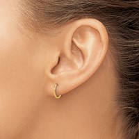 14K Yellow Gold Madi K 11mm Hoop Earrings view 3