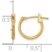14K Yellow Gold Madi K 11mm Hoop Earrings view 5