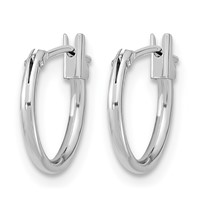 14K White Gold Madi K 11mm Hoop Earrings view 2